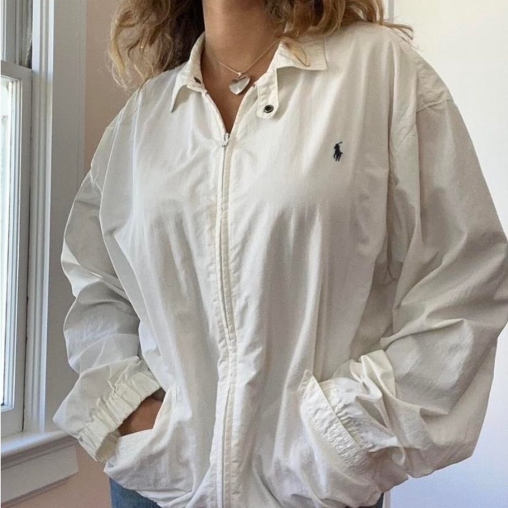 Polo Ralph Lauren 90s windbreaker white jacket